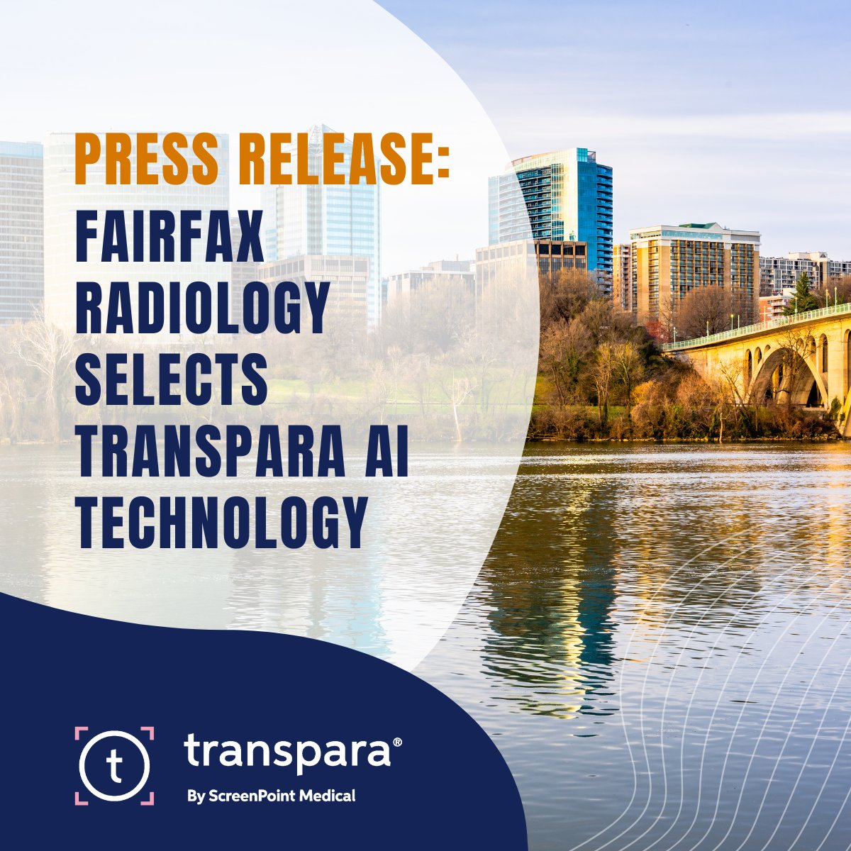 screenpointmed's tweet photo. #FairfaxRadiology announced today that it has selected #Transpara #BreastAI from #ScreenPointMedical to assist its 18 dedicated breast #radiologists with the reading of 2D and 3D #mammography exams. Read the full release: https://t.co/5cP4OE70jO 

#Radiology #RadiologyNews #AI https://t.co/pPA0E0YBRX