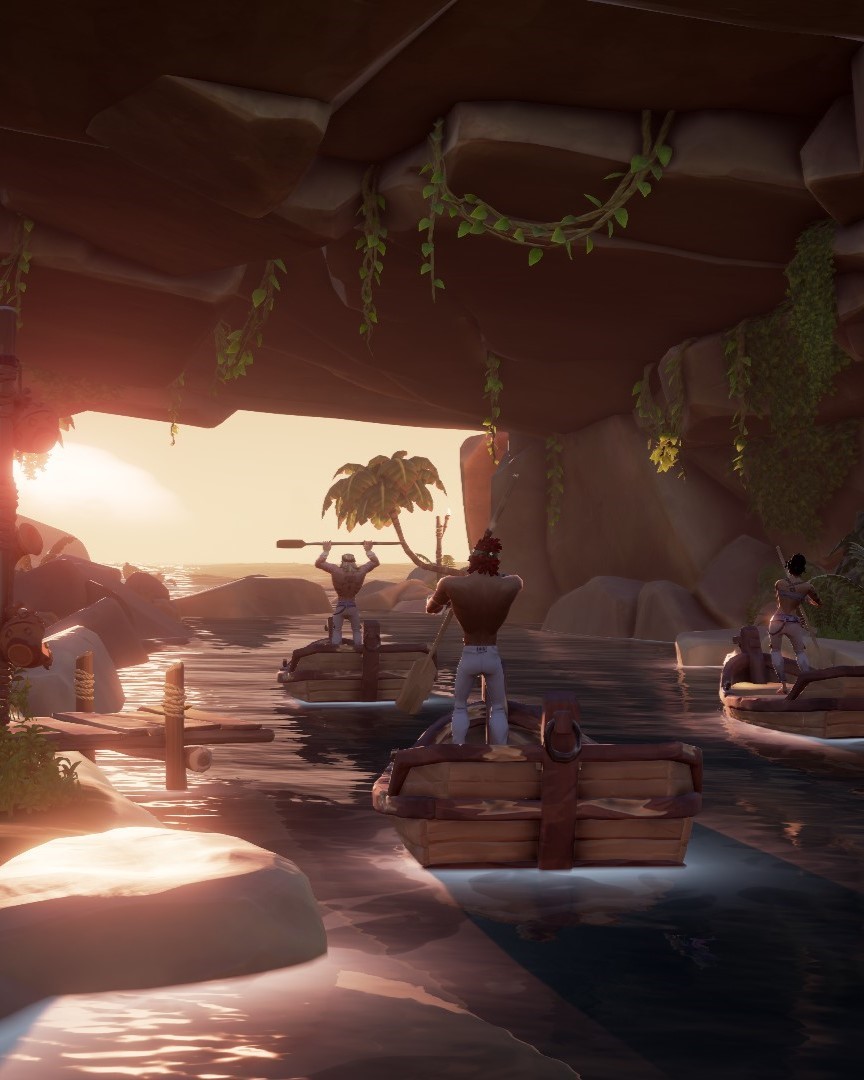 LittleKoala60's tweet photo. Are you a sunset enthusiast? Do you always say, A good view must have an amazing sunset?   

Then, Thieves' Haven is the perfect travel location for you. Call us now and register for the kayak tours under the sunset!

Theme: Travel Poster

@SeaOfThieves 
#SoTShot #SeaOfThieves https://t.co/TPD79QBCnI
