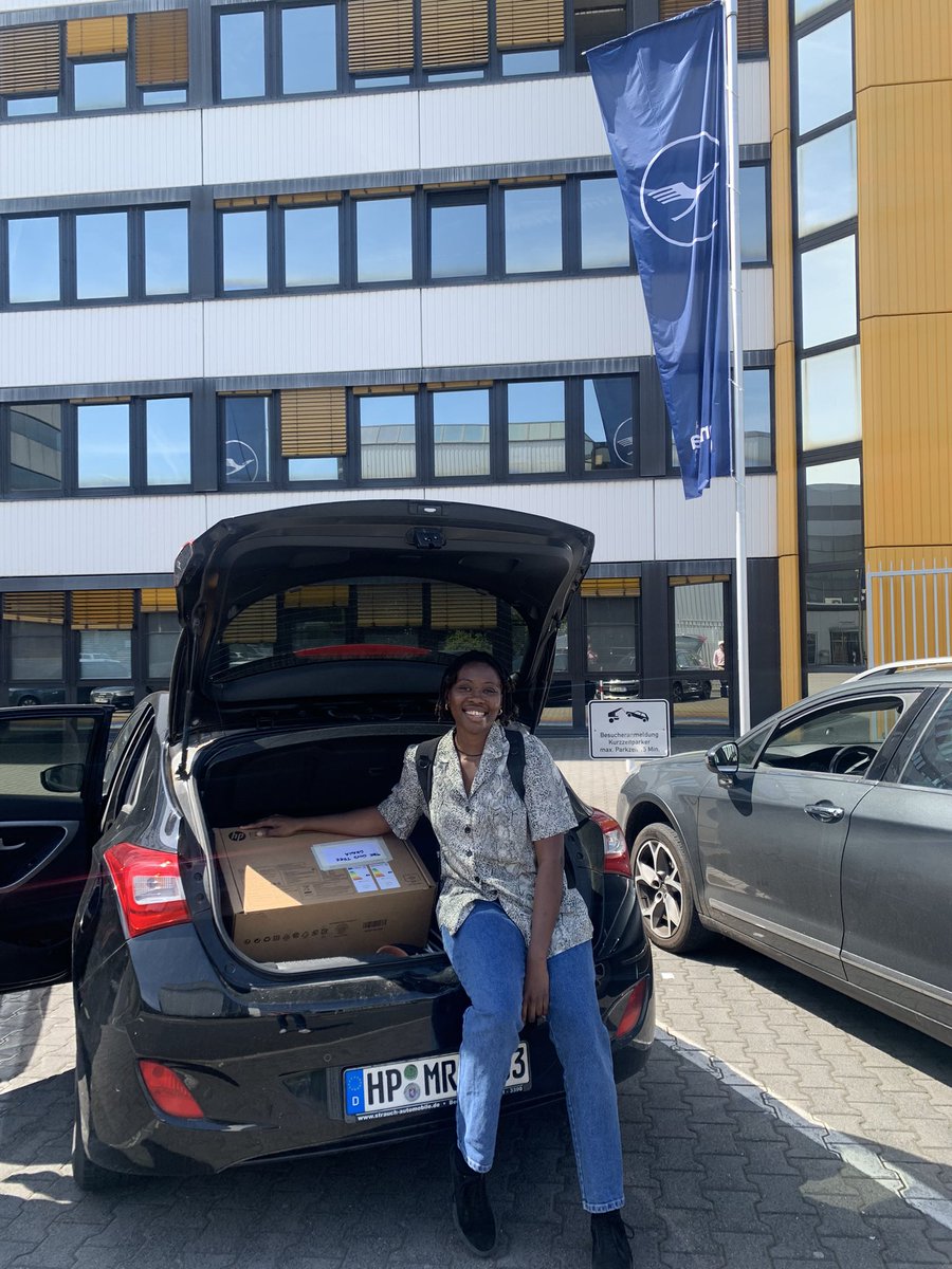TheGoodTreeGH's tweet photo. AMAZING NEWS!! 🎺🎺🎺🎺

Suhaidatu just picked up 20 laptops donated to us by Lufthansa through their Help Alliance program! https://t.co/myY86fDyJe