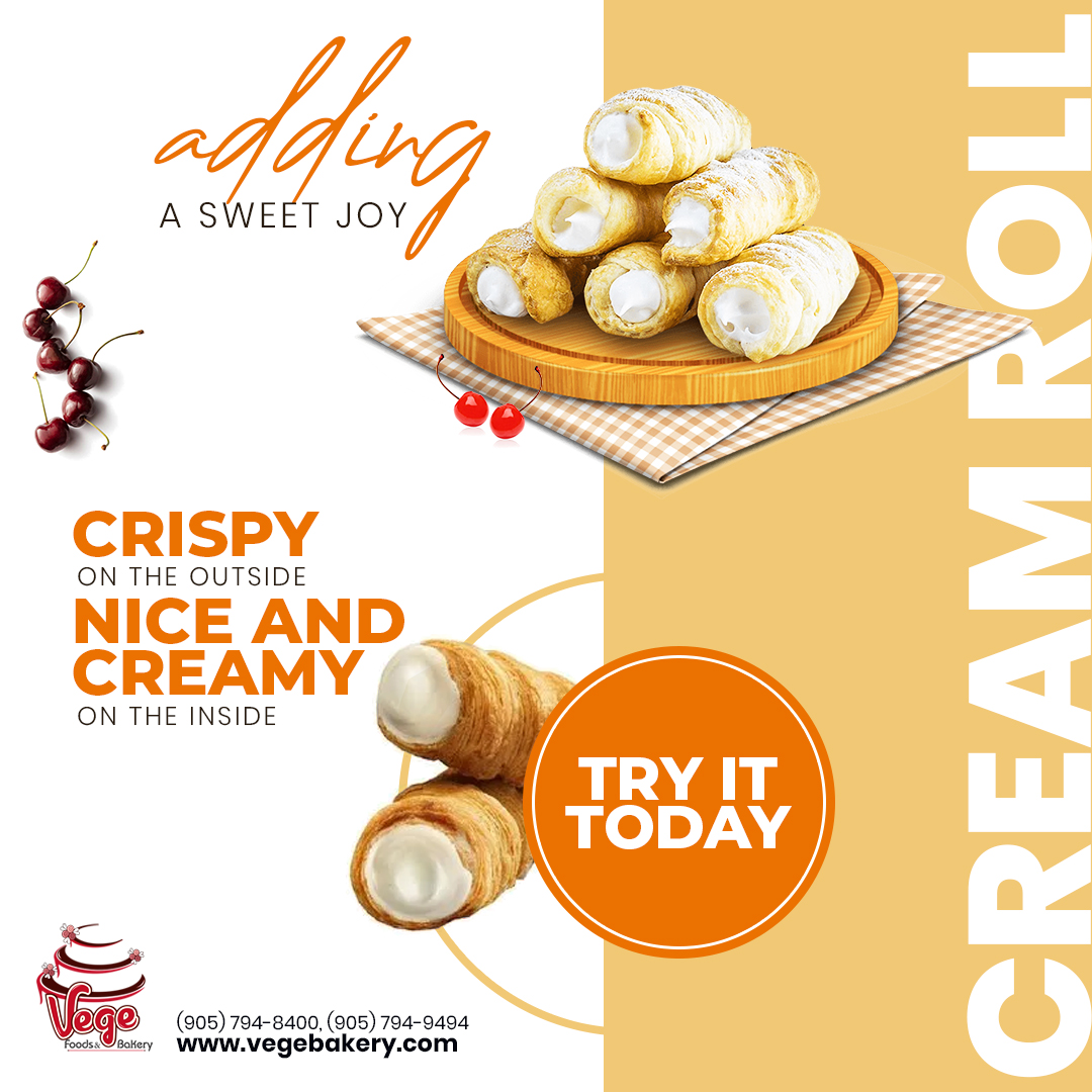 vegefoodsbaker's tweet image. Try our Cream Roll Today!
Visit our store Or
Call: (905)794-8400, (905)794-9494
vegebakery.com
#creamroll #food #bakery #vegefood #vegebakery #cake