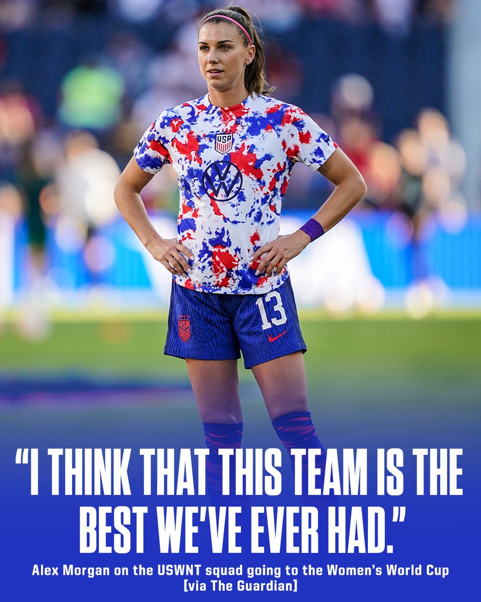 ESPNFC's tweet photo. Alex Morgan is feeling confident heading into the Women's World Cup this summer 🇺🇸💪 https://t.co/CVilc8CFV2