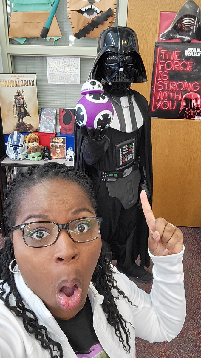 May the 4th be with you! Darth Vader stopped in the <a href="/115yms/">Yorkville Middle School</a> library this morning!