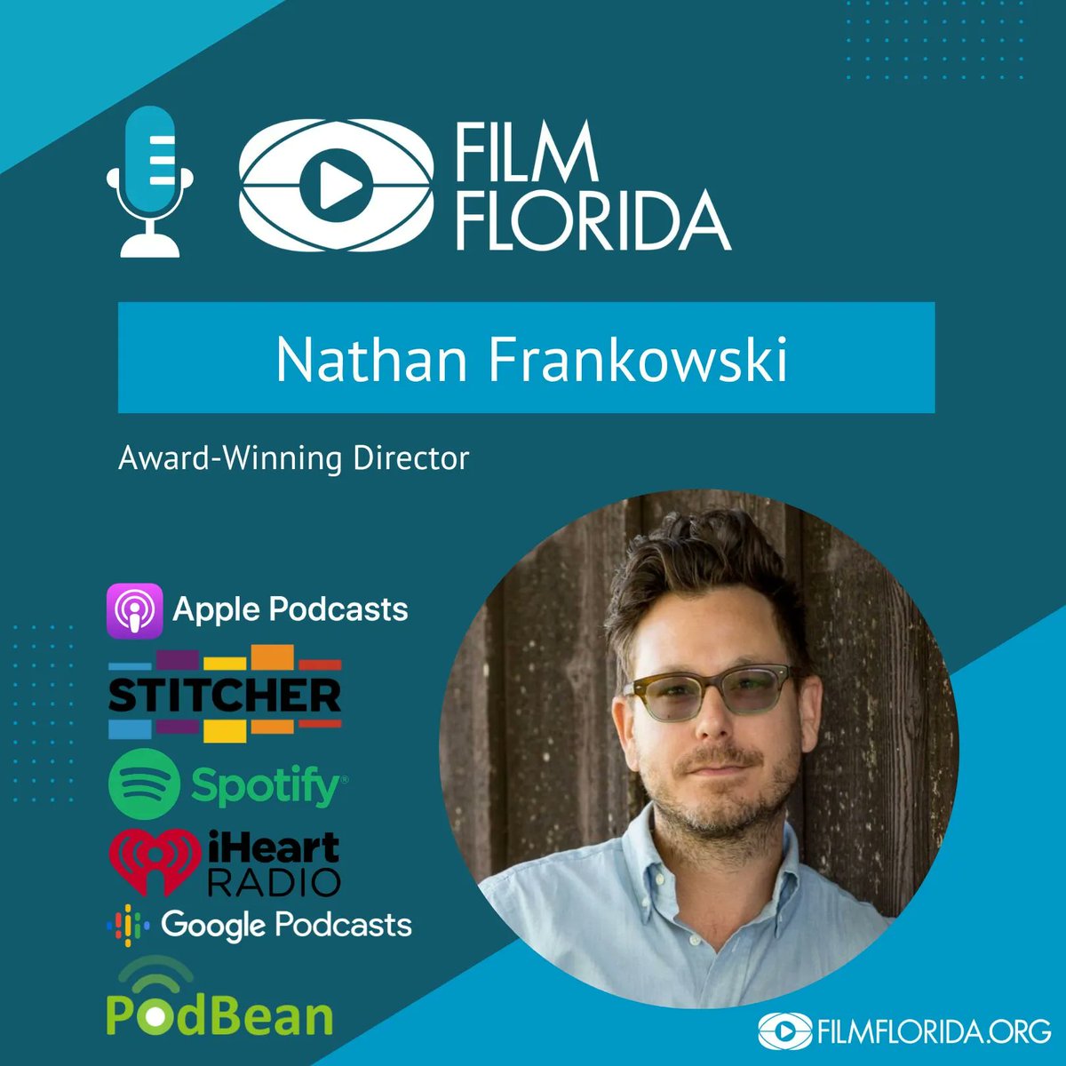 FilmFlorida's tweet photo. ICYMI, director Nathan Frankowski talks about his work in 30 different countries, his most recent project, "The Devil Conspiracy," his work in Florida on "To Write Love on Her Arms," moving to Florida and more.

Apple: https://t.co/l9VPw4WgSi 
Stitcher: https://t.co/IYAGda71NH https://t.co/9STH0VuwQ4