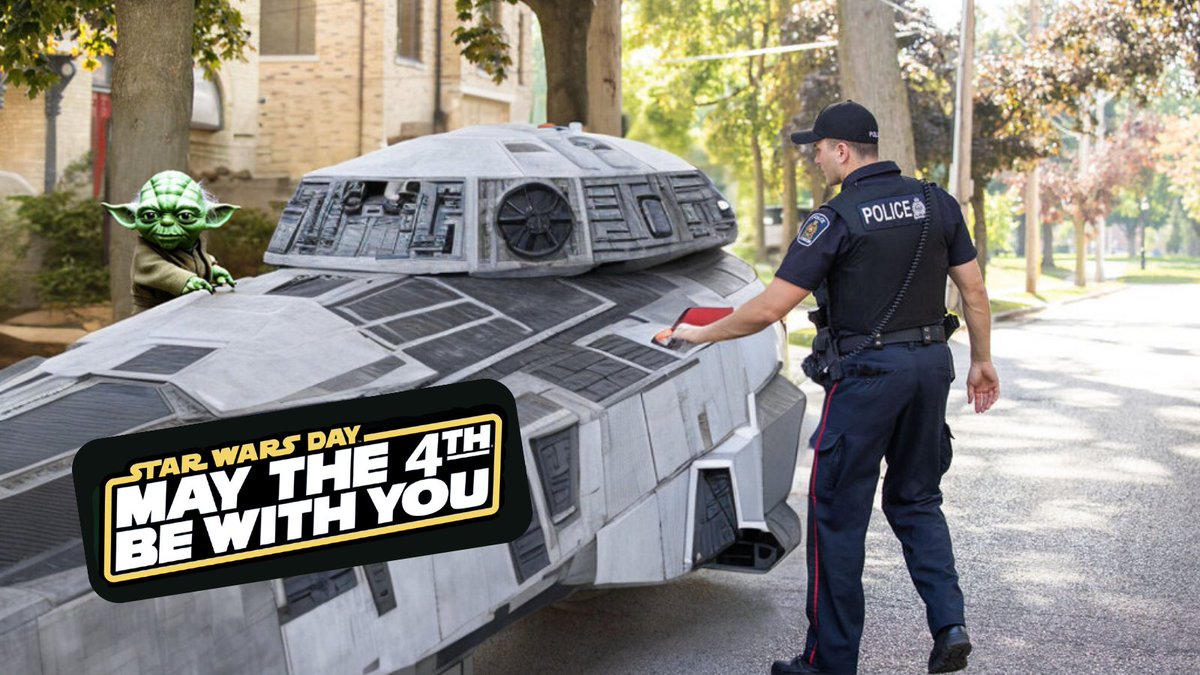 lpsmediaoffice's tweet photo. May the Fourth be with you! 🚀 Have a safe and happy Star Wars Day. Remember to take care on the roads and to always use the Force for good. Practice kindness today! #MayTheFourth #StarWarsDay #LdnOnt https://t.co/1crcDWXRFB