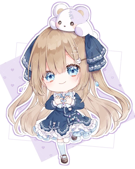 先日お知らせした雨乃るるさんのキービジュアルと一緒に、こちらのミニキャライラストもお作りしておりました  素敵なご依頼たくさんありがとうございます  表情の差分もあるのでぜひ引用元のるるさんのツイートをご覧くださいね!グッズにもなるみたいなので要チェックですよ〜