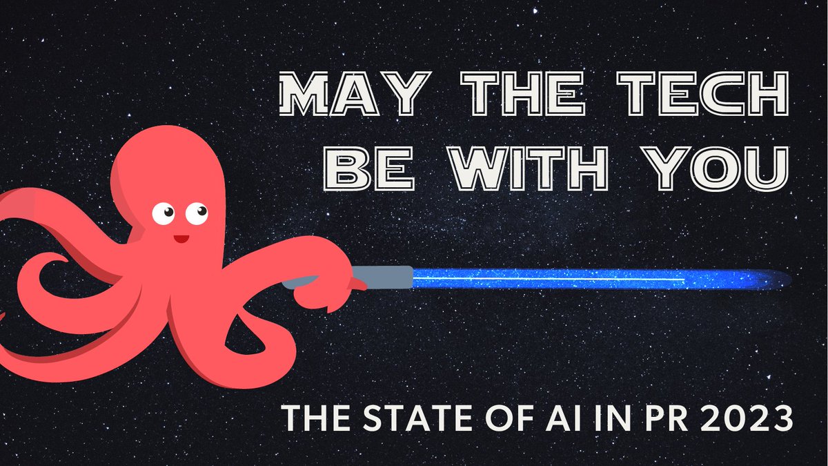 May the tech be with you 👽 Check out the results from our 2023 State of AI in PR report looking at the adoption of generative AI and top concerns for PR pros! muckrack.com/blog/2023/05/0…