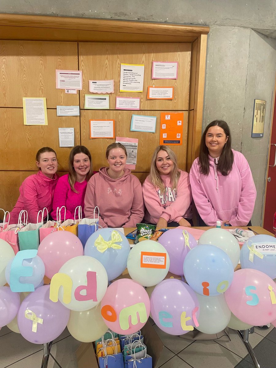 Year 2 BSc intellectual disability nursing students on campus engaging in Life changing conversations-Breaking the Silence on Endometriosis #healthmatters #HumanRights #womenwithintellectualdisabilites #annualhealthchecks #screening #acutehealthcare #atudonegal #Nmbi #RNID