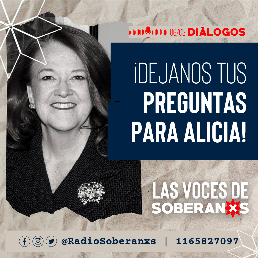 ale__mosquera's tweet photo. Este sábado vamos a estar conversando con Alicia Castro y vos podés sumarte dejándonos tus preguntas y opiniones desde ¡ahora!

♥️ Dejanos tus mensajes en rrss @radiosoberanxs o por Whatsapp al 📲  1165827097

📻 https://t.co/mkeHHrkQeU | SAB 11 HS 

 ¡Todas las voces, todas https://t.co/oqB6ojCwQt