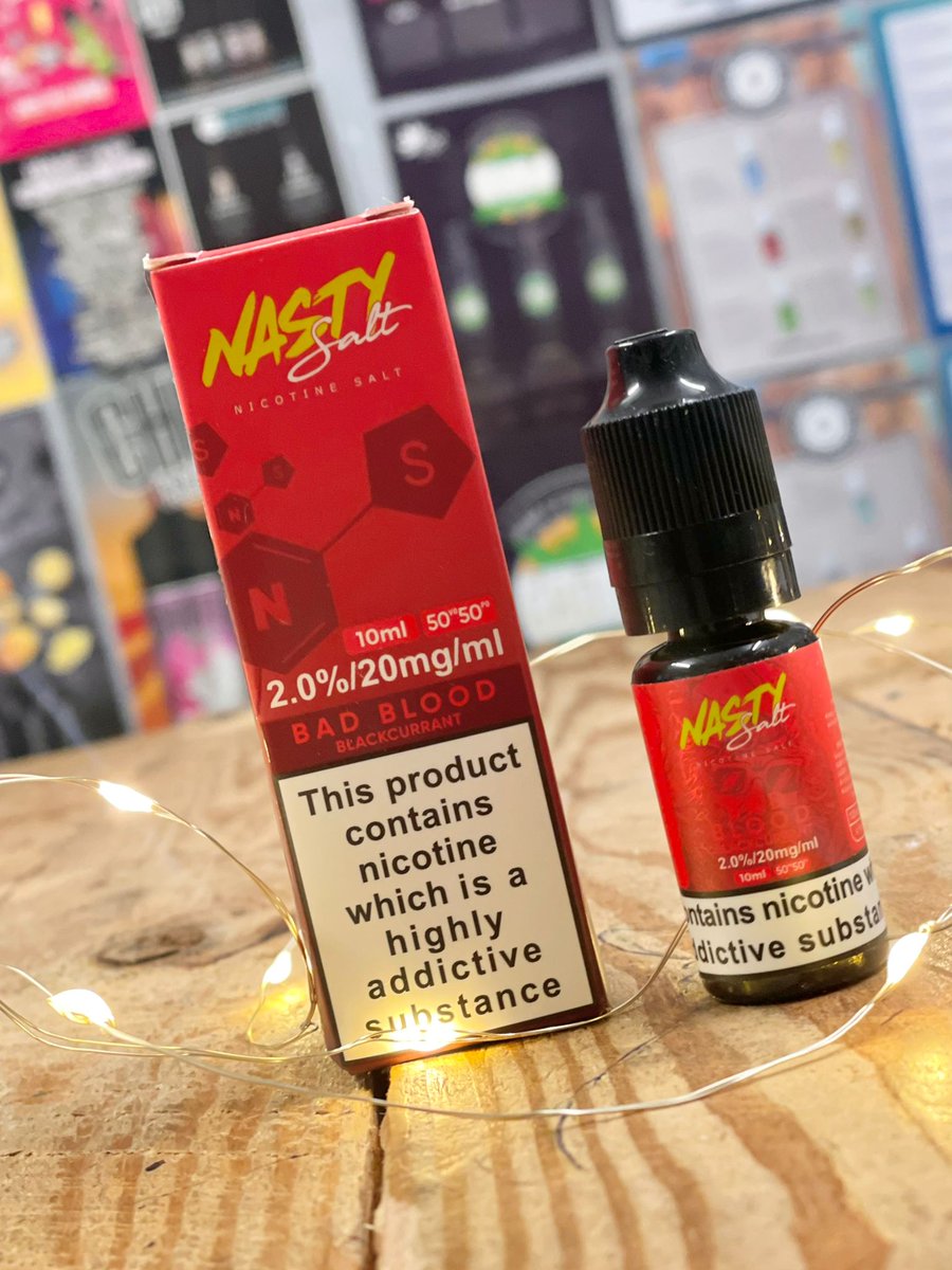 TMBNotes's tweet image. Nasty Juice Nic Salt Bad Blood - 10ml only £3.49! 🌟
Bad Blood Nasty Juice Nic Salt features is a Blackcurrant-based flavour with notes of Mint for an icy finish upon exhaling.
Click link to shop tmbnotes.co/bad-blood-10ml…
#vaping  #vape #vapeshop #tmbnotes #nicsalt #quitsmoking