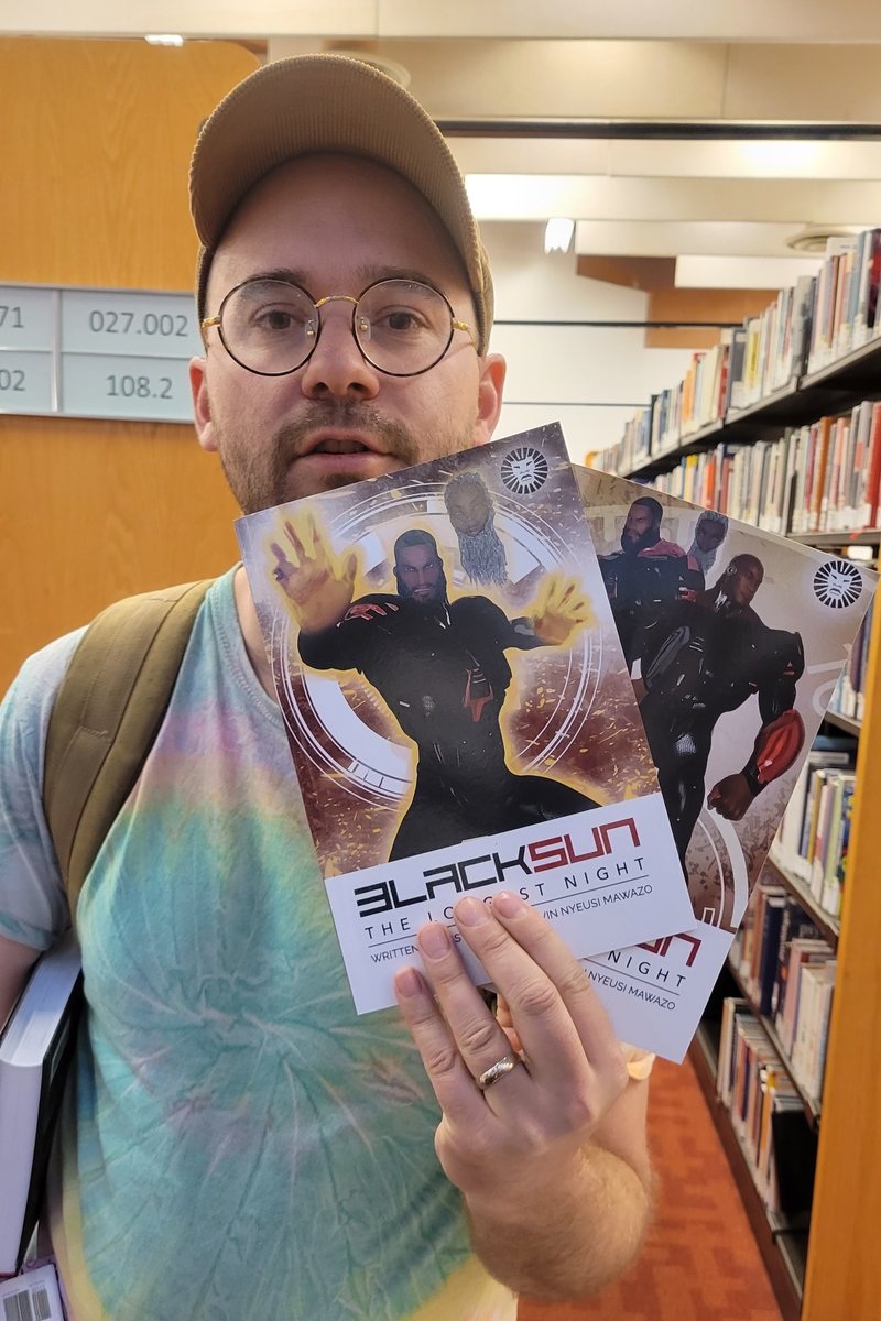 blacksuncomics's tweet photo. A huge shout out to everyone who was able to make it out to TCAF this year and support us.
Read our books https://t.co/idIQ1DW3vE
#tcaf #tcaf2023 #torontocomicartsfestival #torontoreferencelibrary #blacksuncomics #afrofuturism #indiecomics #oursupportersAreTheBest https://t.co/41MLNnY8v4