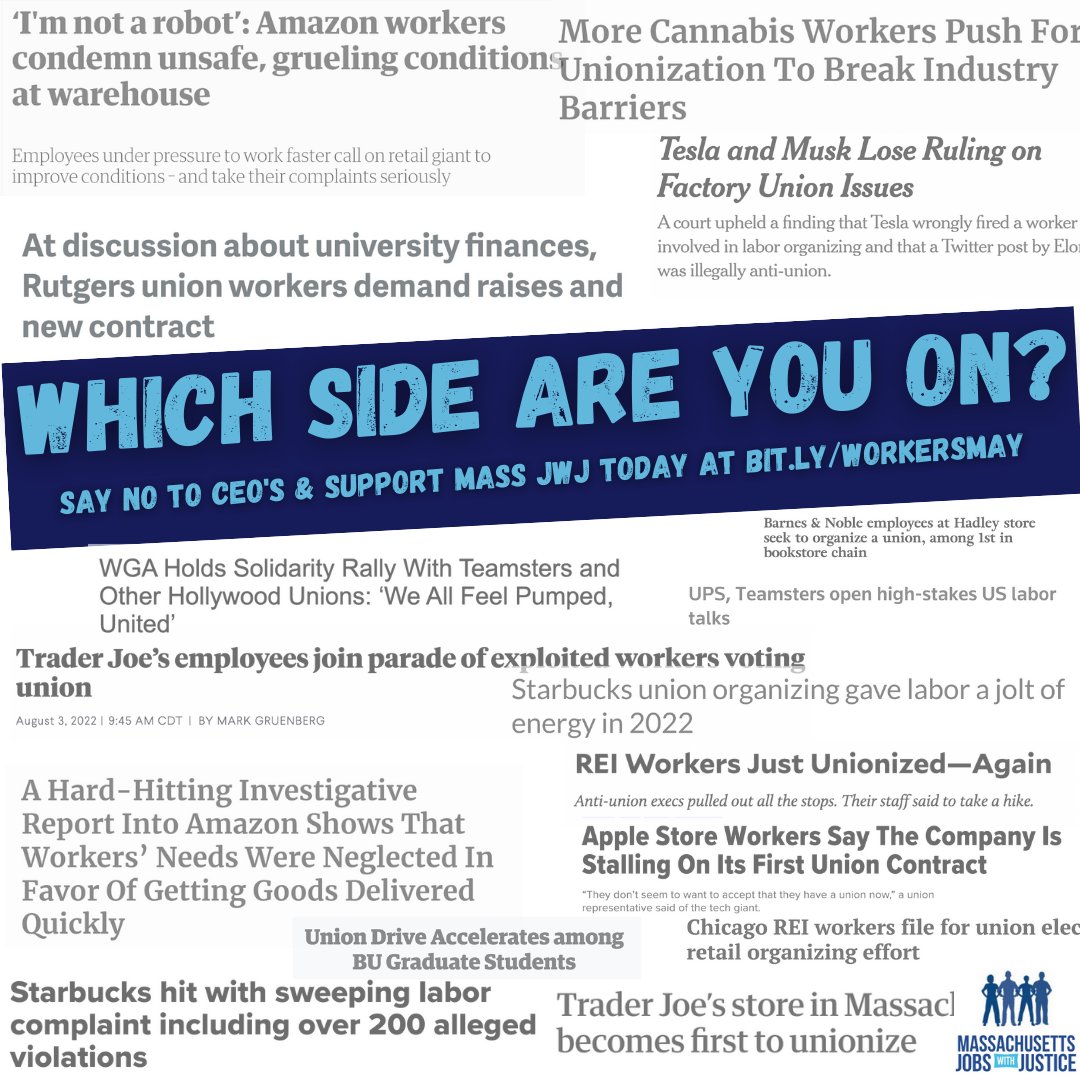 If you’ve been waiting for the next big movement moment, it’s here! Don’t miss it – you can power new worker organizing with a donation to Mass JWJ today!
bit.ly/workersmay