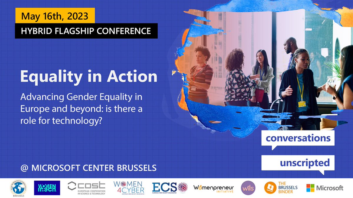 WIISBrussels's tweet photo. Don't miss the next #ConversationsUnscripted: a whole afternoon event with a high-level panel discussion, three workshops and networking!
🗓️16 May - 3pm CET
📍Microsoft's Brussels Office
🎟️Registrer: https://t.co/lh8bUQEuFk
#GenderEquality
#EqualityInTechPolitics https://t.co/an3IsCFMpK