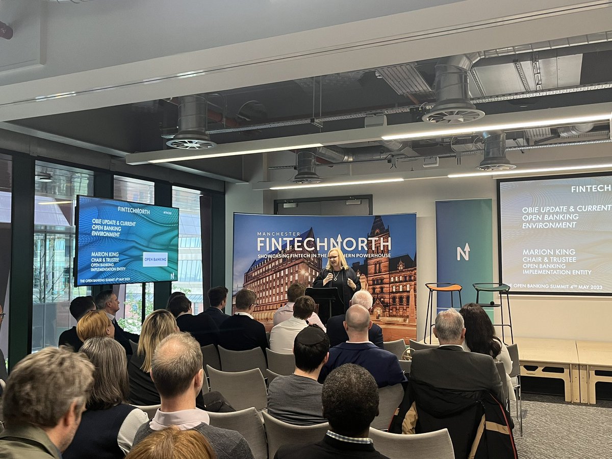 fintechnorth's tweet photo. We’re delighted to be joined by the one and only, Marion King, chair and trustee of the @UKOpenBanking.
Marion shared her thoughts and insights on the future of Open Banking, specifically following the recommendations of the JROC report.
⚡️⚡️⚡️
#FTNOBS https://t.co/Ea2zZvQSyw