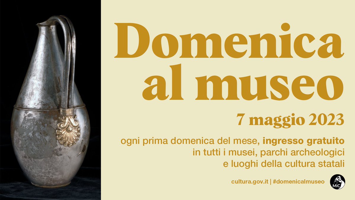 Domenica #7maggio torna l’ingresso gratuito al #MAP e in tutti i musei e siti della Direzione regionale Musei Campania grazie all’iniziativa del Ministero della Cultura ➡️#DomenicalMuseo.
⏰ 9.00 - 19.30. 📞 089/848181.
📷brocca in argento e oro dalla tomba 928 (VII sec. a.C.)