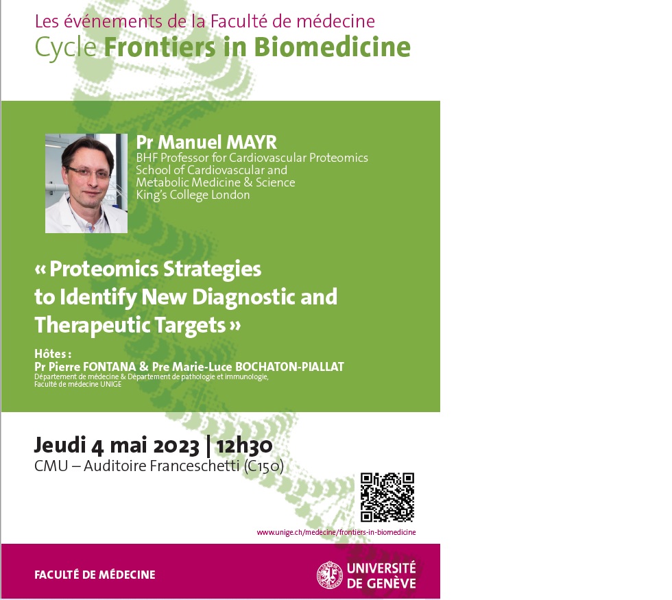 Today Prof. Mayr's seminar about #proteomics for #biomarker identification in Geneva!
agenda.unige.ch/events/view/36…