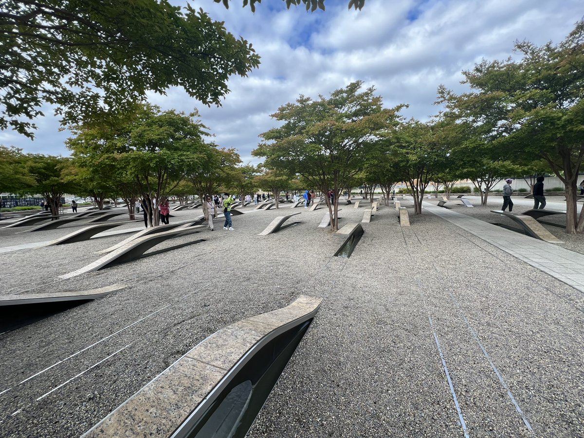 Busy day of memorial and museum visits! First stop - Pentagon Memorial #DC23
