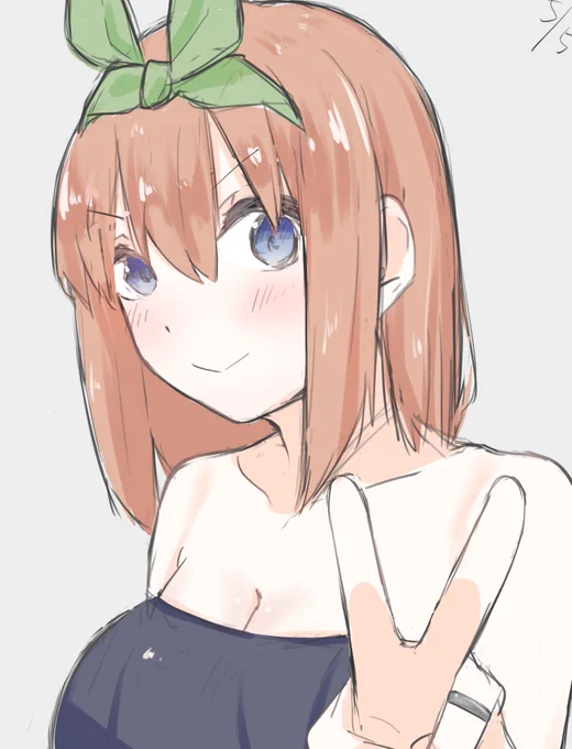 お誕生日おめでとうー!! まだまだ盛り上がっていくぞーー! 素敵な一年になりますように!!  #五等分の花嫁 #五つ子生誕祭 #イラスト