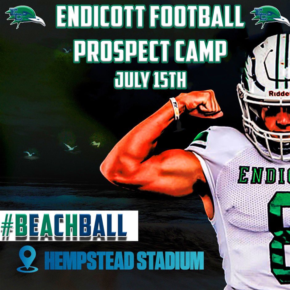 marcusclephan's tweet image. Thank you @CoachPopino for the invite to the Endicott football camp! Excited to showcase my talent