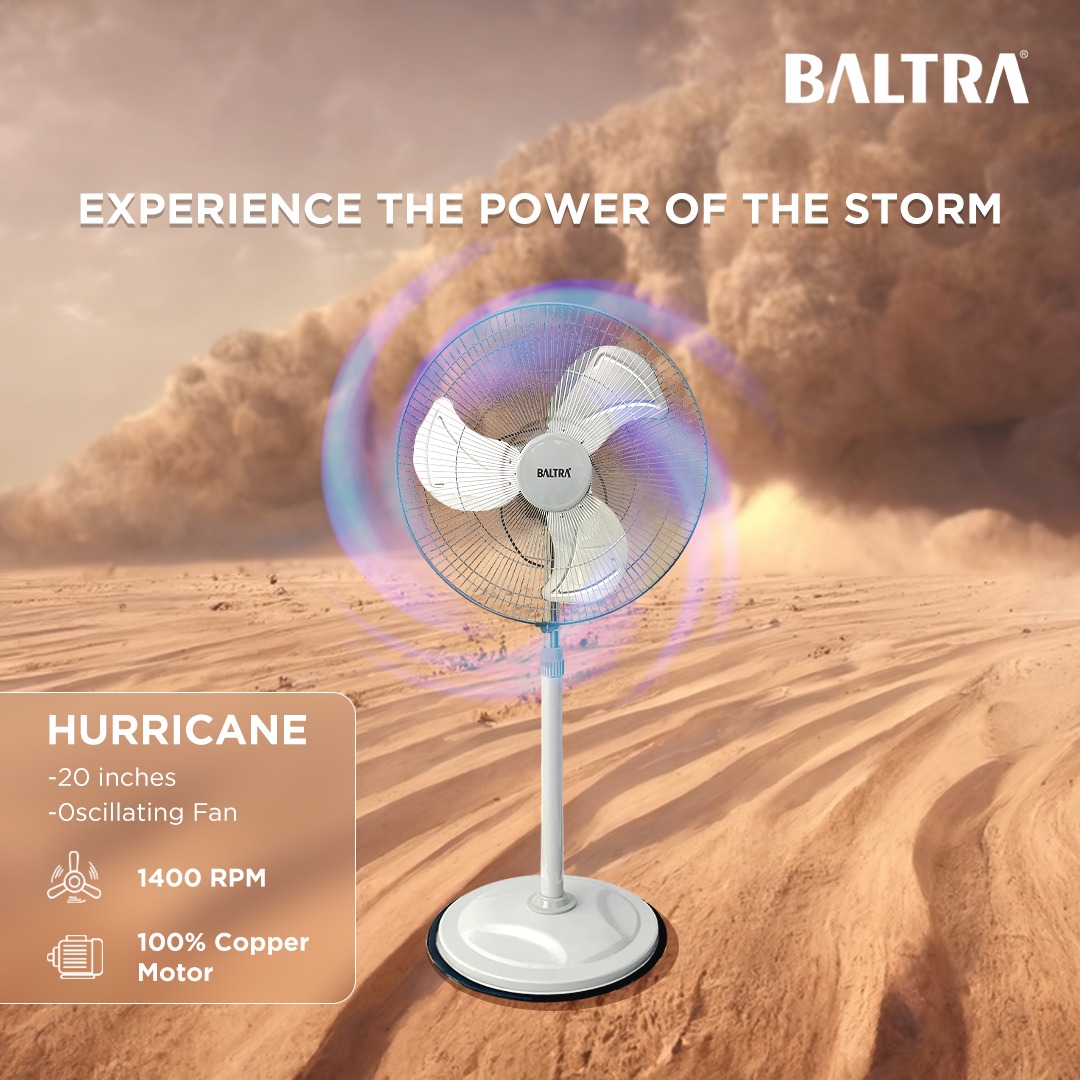 BaltraNepal's tweet image. Don&apos;t let the sweltering heat get the best of you! Stay cool and comfortable all summer long with the Baltra Hurricane - the perfect solution for hot and humid days. 🌀☀️ 

#BaltraHurricaneFan #SummerCooling #PowerfulAirflow #BeatTheHeat #StayComfortable