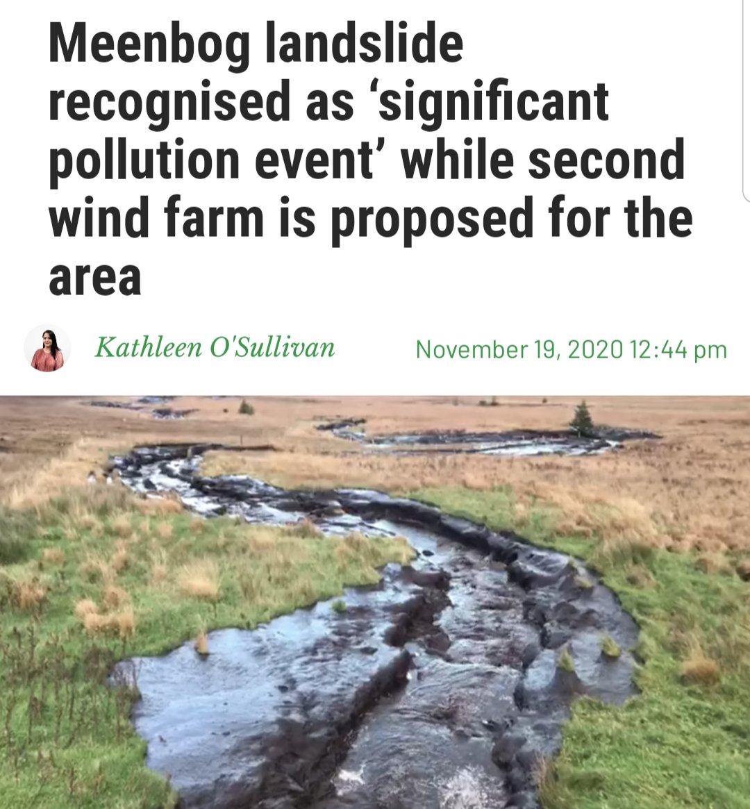 @rtenews In other areas the peat is just being washed away by windfarm construction, the very windfarms that are meant to save the planet!!
#meenbog