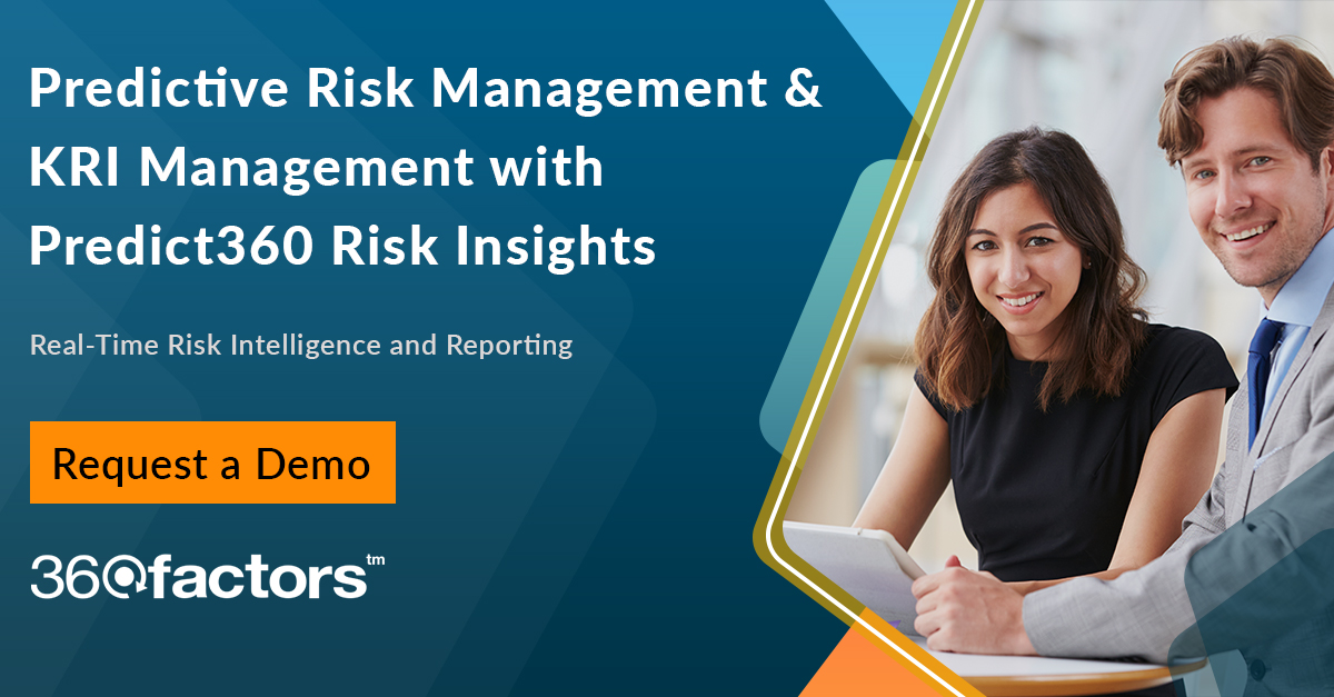 360factors's tweet image. Request a demo to learn how Predict360 Risk Insights dramatically reduces the effort to create risk reports and actionable intelligence.
bit.ly/3pew748
#riskinsights #riskmanagement #riskmanagementframework #enterpriseriskmanagement