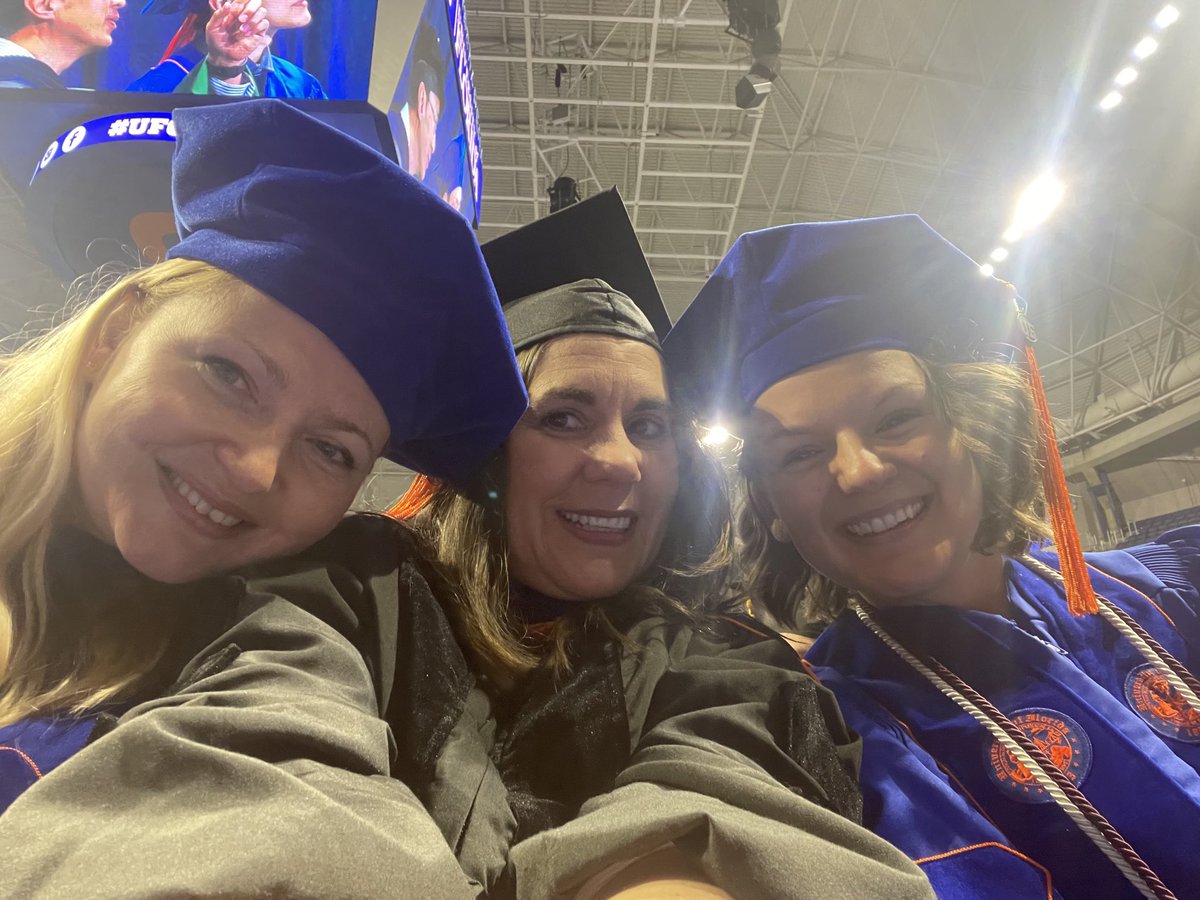 jen_doty's tweet photo. So happy to be at graduation with my amazing PHD graduates Dr. ⁦@JackieYourell⁩ ⁦&amp; Dr. ⁦@LivaLaMontagne⁩. It has been an honor to be their mentor and learn from them. ⁦@UFFYCS⁩ https://t.co/nKPY7in8SP