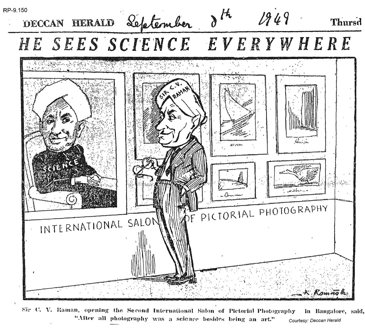 A tribute to all #cartoonists, who brought smiles even during the toughest of situations. The legendary #RKLaxman's take on Sir CV Raman &amp; his love for science.

#NationalCartoonistDay

<a href="/IndiaDST/">DSTIndia</a> <a href="/PrinSciAdvGoI/">Principal Scientific Adviser, Govt. of India</a> <a href="/DrJitendraSingh/">Dr Jitendra Singh</a> <a href="/guptaakhilesh63/">Dr Akhilesh Gupta</a> <a href="/TarunSouradeep/">Tarun Souradeep</a> <a href="/DeccanHerald/">Deccan Herald</a>
