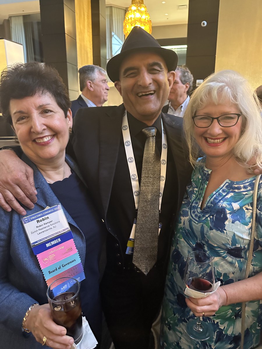 RobinKemperASCE's tweet photo. First night at the ASCE SEI (Structural Engineering Institute) Congress in New Orleans. Had fun with the President and CEO of CSI, Ashraf Habibullah, and ASCE 2017 ASCE President Norma Jean Mattei. #ASCE #Structures23 https://t.co/TIy07cJVYK