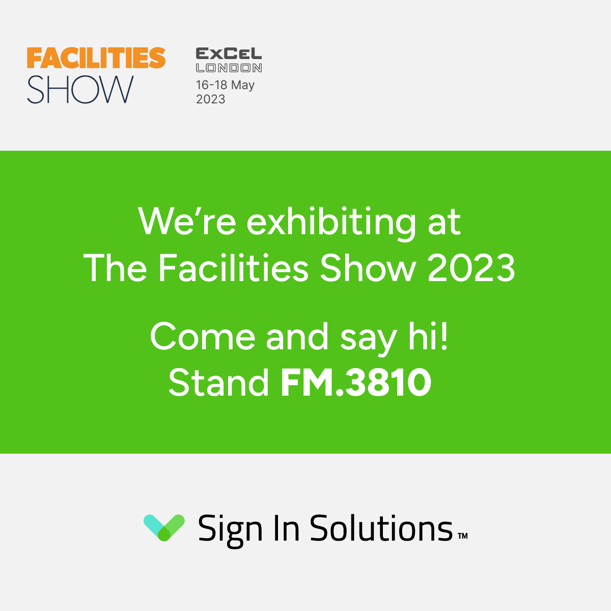 signinapp's tweet photo. In 2 weeks we'll be at @Facilities_Show alongside the full #SignInSolutions suite of brands! 💚

If you're heading to the show, come by Stand FM.3810 to learn more about how our solutions go beyond visitor management.

#SignInApp #VisitorManagement #WorkplaceSafety https://t.co/M3KR3Y6wAe