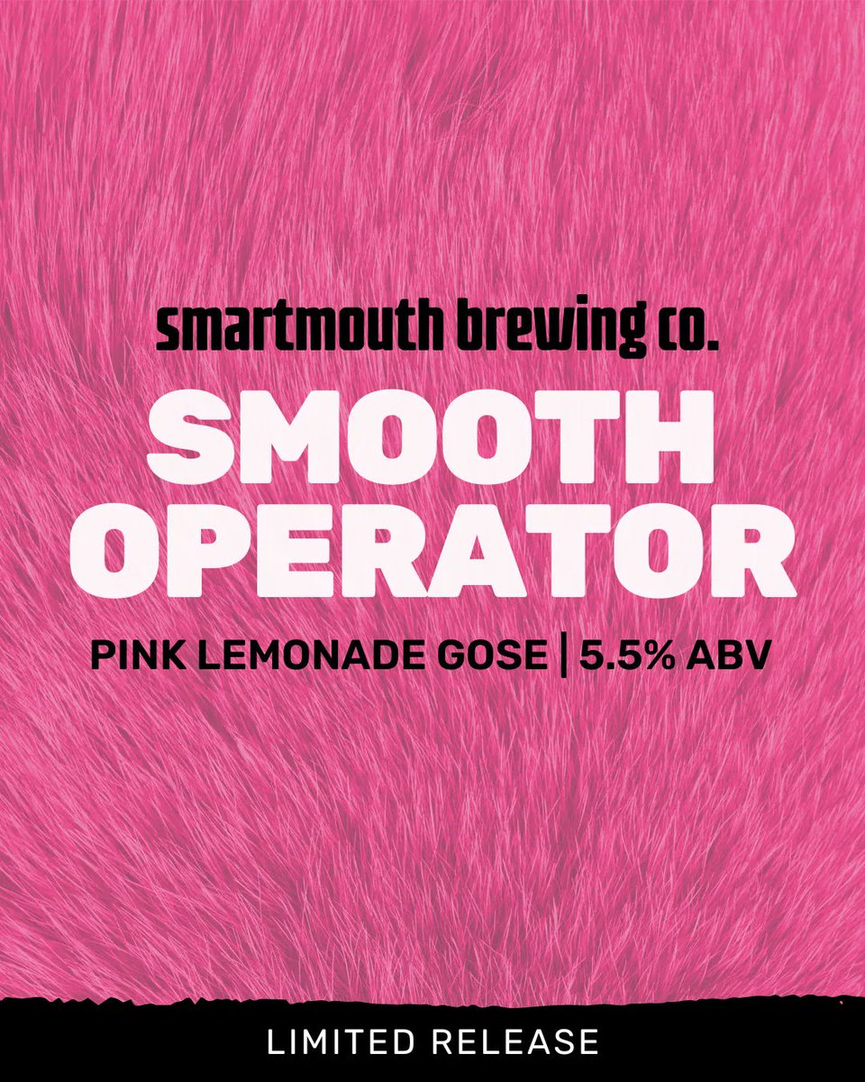 smartmouthbeer's tweet photo. The FruityToons Series is back with a summer weather refresher, Smooth Operator Pink Lemonade Gose. You don't need to be a detective to figure out the flavor profiles on this light + fruity brew! Prowl over this Friday for a pint and a 4-pack to-go 🐾⁠

⁠ 🎨 @highonyoursupply https://t.co/MBw3GSyQYJ