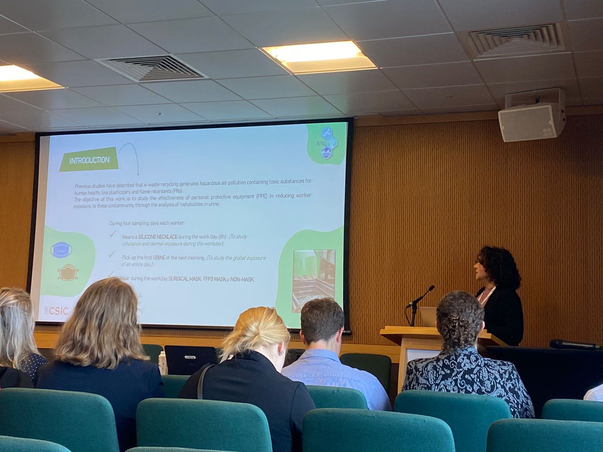 EEljarrat's tweet photo. #SETACDublin Sandra Callejas @Sandra17cm from
@onhealth4 presenting today the Urinary Biomarkers of E-waste dismantlers exposure to plasticizers.
@EEljarrat @IDAEA_CSIC https://t.co/7fckg7DfJI