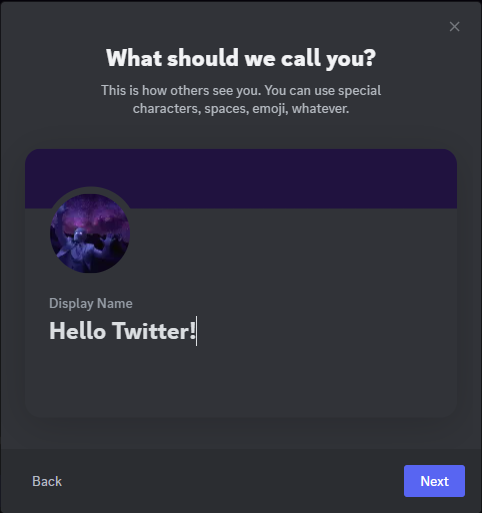 DarkScarletTech's tweet photo. Early look at the new discord username switching process UI! 
Note: This may be against Discord TOS and this tweet is purely for showcase and educational purposes and only a client side mod!

#Discord #Windows11 https://t.co/OnYZVoioYU