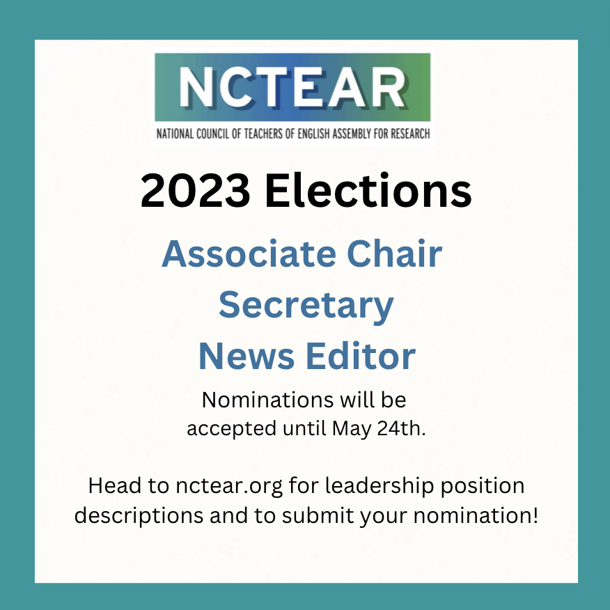 Nominate yourself or someone else for a NCTEAR leadership position!  tinyurl.com/nctear23nomina…