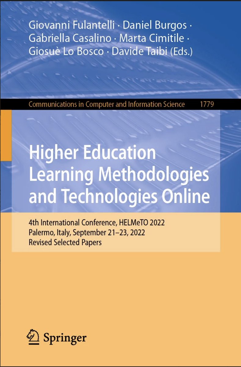 HELMeTO3's tweet photo. Proceedings of the 4th International Conference, HELMeTO 2022, have been published on Springer book series in Communications in Computer and Information Science (CCIS)

https://t.co/m6wiDMfWDq

Looking forward to seeing you in Foggia for #Helmeto 2023!
@unipa_it @CnrItd @dataibi https://t.co/Lo2SuKjqwS