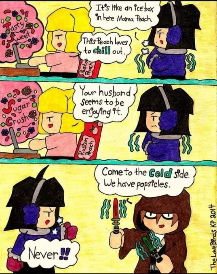 Spoonkie_'s tweet photo. Come To The Cold Side We Have Popsicles
🍦🥶
#MayThe4thBeWithYou
#StarWarsDay #webcomics #coldside https://t.co/nRoJXlJ8hy