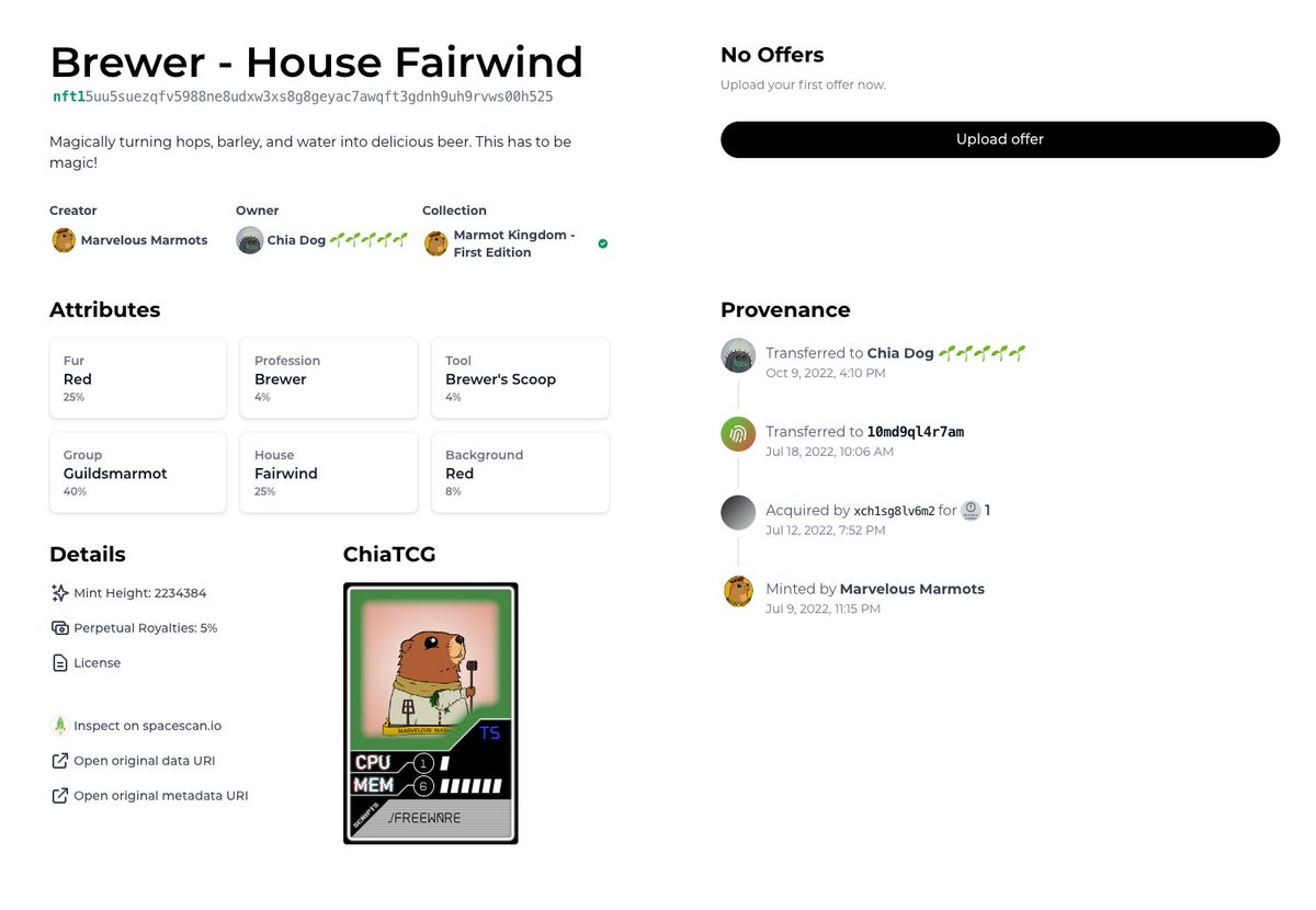 MintGarden_io's tweet photo. We are excited to be part of the Chia Open Digital Economy (CODE) and their proof-of-concept game, ChiaTCG!

You are now able to see the ChiaTCG stats of your NFTs on the MintGarden details page and filter by stats in the collection view.

https://t.co/i2TzUnAcIw https://t.co/kcpQ79rUL5