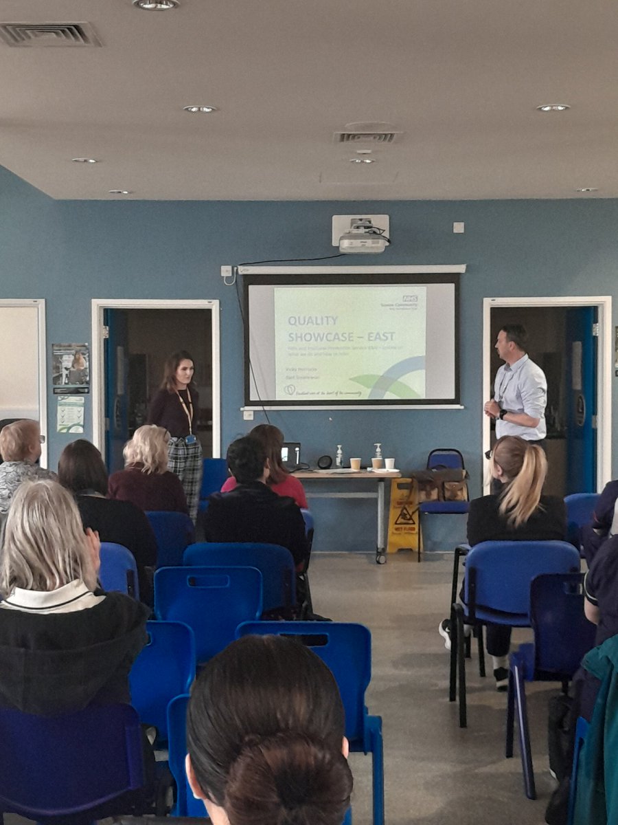 The falls team presenting an update on what the service provides our patients and how you can refer into them #Eastqualityshowcase @scft_ourway @nhs_scft