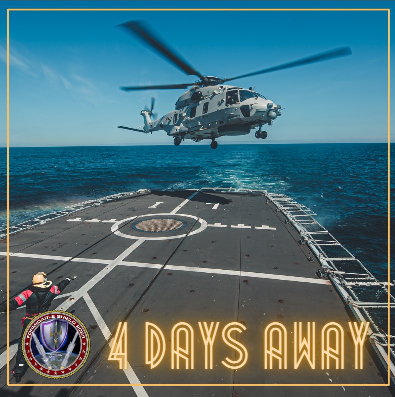 USNavyEurope's tweet photo. The countdown to #FormidableShield23 🛡️continues!

Operational readiness across all domains, including air, land, &amp; sea, is paramount to partnerships, crisis response, deterrence, &amp; support to @NATO Allies. #FOSH23 demonstrates our collective and individual readiness.

#WeAreNATO https://t.co/RD3ux4ld3U