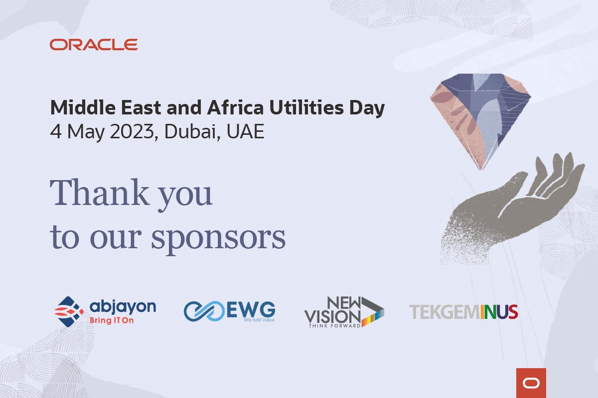 Thank you to all who joined us for our #utilities day in Dubai, where we had many inspiring conversations about the region’s #energy and #water challenges and opportunities. Special thanks to the sponsors who made the day possible: <a href="/abjayon/">Abjayon</a>, <a href="/EWGCSInc/">EWGCS</a>, <a href="/NewVisionHQ/">NewVision Software</a>, <a href="/TGeminus/">TekGeminus</a>.
