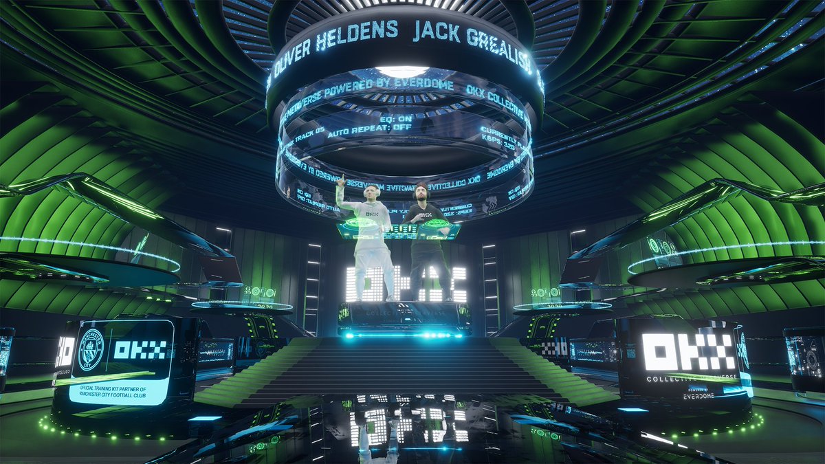 okx's tweet image. The moment you’ve all been waiting for... Introducing DJ Grealo and @oliverheldens in the #OKXCollective metaverse
Like to show @jackgrealish some support 🎶
bit.ly/41XD748