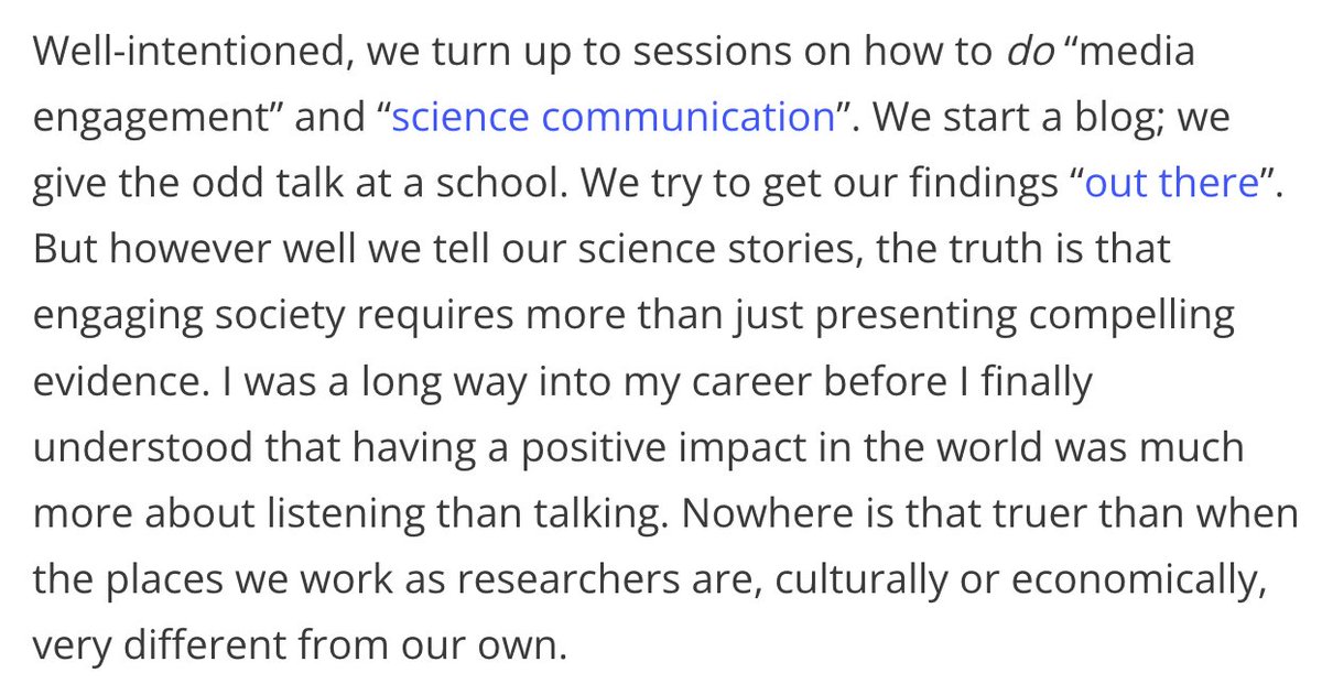 Great article from @SLBurrough about the importance of listening as part of the research process and science communication timeshighereducation.com/campus/why-lea…