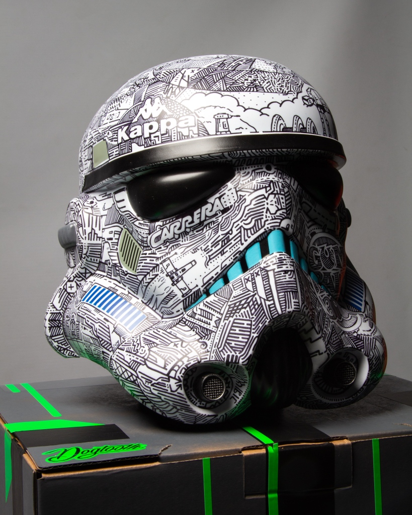 gumball3000's tweet photo. HAPPY #STARWARSDAY 🏎️💨

A huge shoutout to @Rickjesse for sending us this incredible custom helmet, featuring the original '99 Gumball route, iconic locations we've driven to and some of our recent sponsors 🔥 

We can't wait to be back in Europe in June 📍

#MAYTHE4THBEWITHYOU https://t.co/UgvbS8Y9wZ