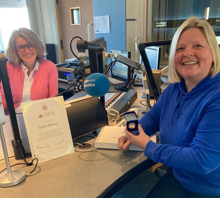 Coronation Champion <a href="/julietmosney/">Juliet Mosney</a> from Salisbury joined me @bbcwiltshire to share how she found out she’d been honoured by the King when she checked her junk emails!