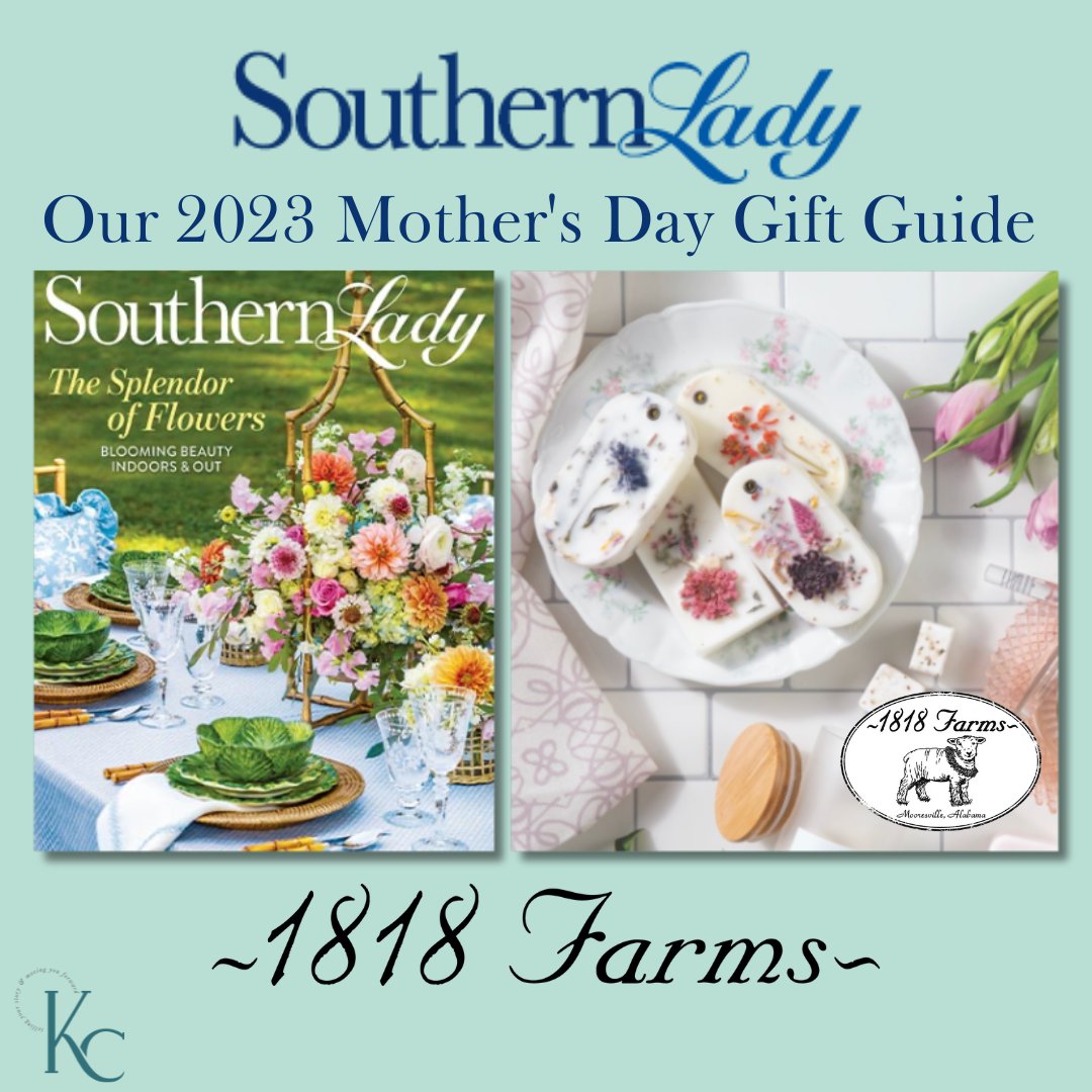 "Shower moms in your life with luxe pampering products, such as one-of-a-kind Botanical Wax Sachets from 1818 Farms" -Southern Lady Magazine's 2023 Mother's Day Gift Guide

Our FABULOUS client, @1818farms, was featured in the 2023 Mother's Day Gift Guide for @southernladymag! ✨