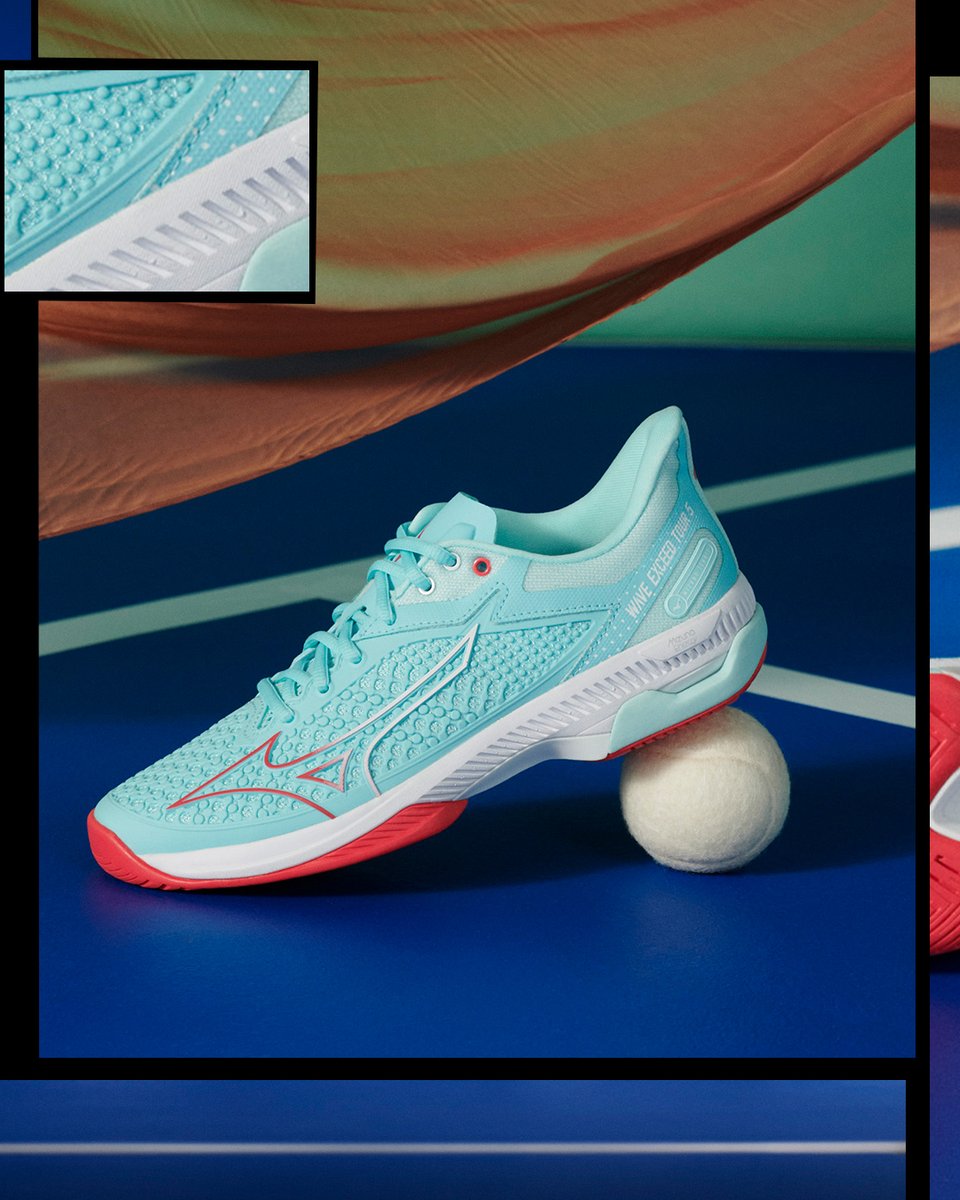 MizunoTennisEU's tweet photo. Always ready for swift returns. Find your second wind with the electrifying Wave Exceed Tour 5🌬️🎾
#MizunoTennis #ReachBeyond #WaveExceedTour5 https://t.co/7a4JYfxWxp