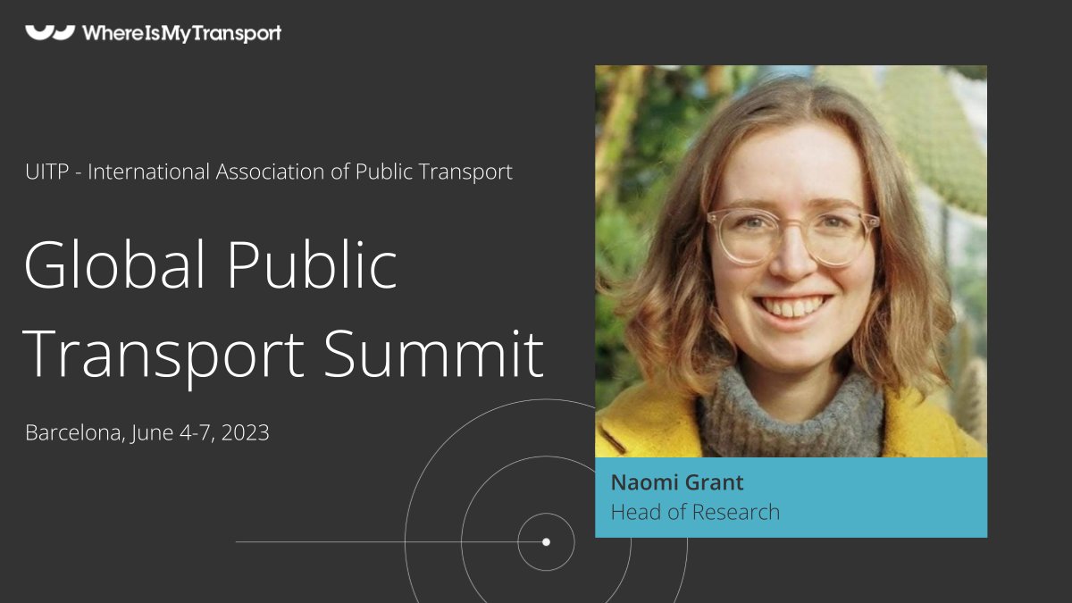 mytransport's tweet image. Naomi Grant, Head of Research @mytransport, will be at the @uitpsummit in June, speaking about how social and user research can decode the experiences, preferences, and behaviours of public transport users in emerging markets. Will we see you there? ➡️ hubs.li/Q01Nw9Mv0