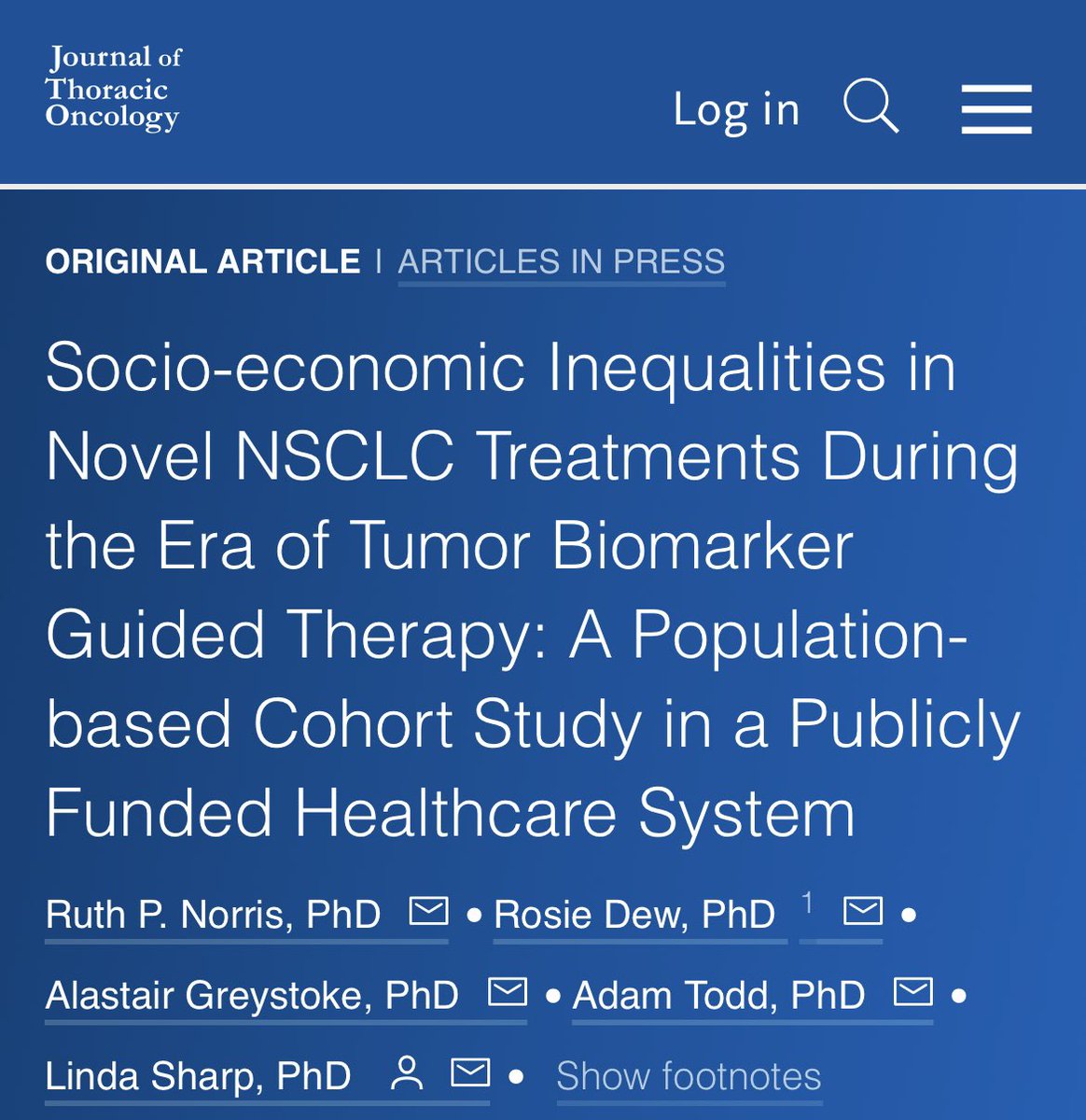 UREssien's tweet photo. Unequal access to novel, life-saving 💊 is a global phenomenon.

New 📝 from the UK shows that for lung cancer,  those living in the most deprived areas were over 50% less likely to use novel therapy vs.  those in the most affluent areas.

#Pharmacoequity

https://t.co/UHeuasdsiY https://t.co/Bt0ZTSiMw8
