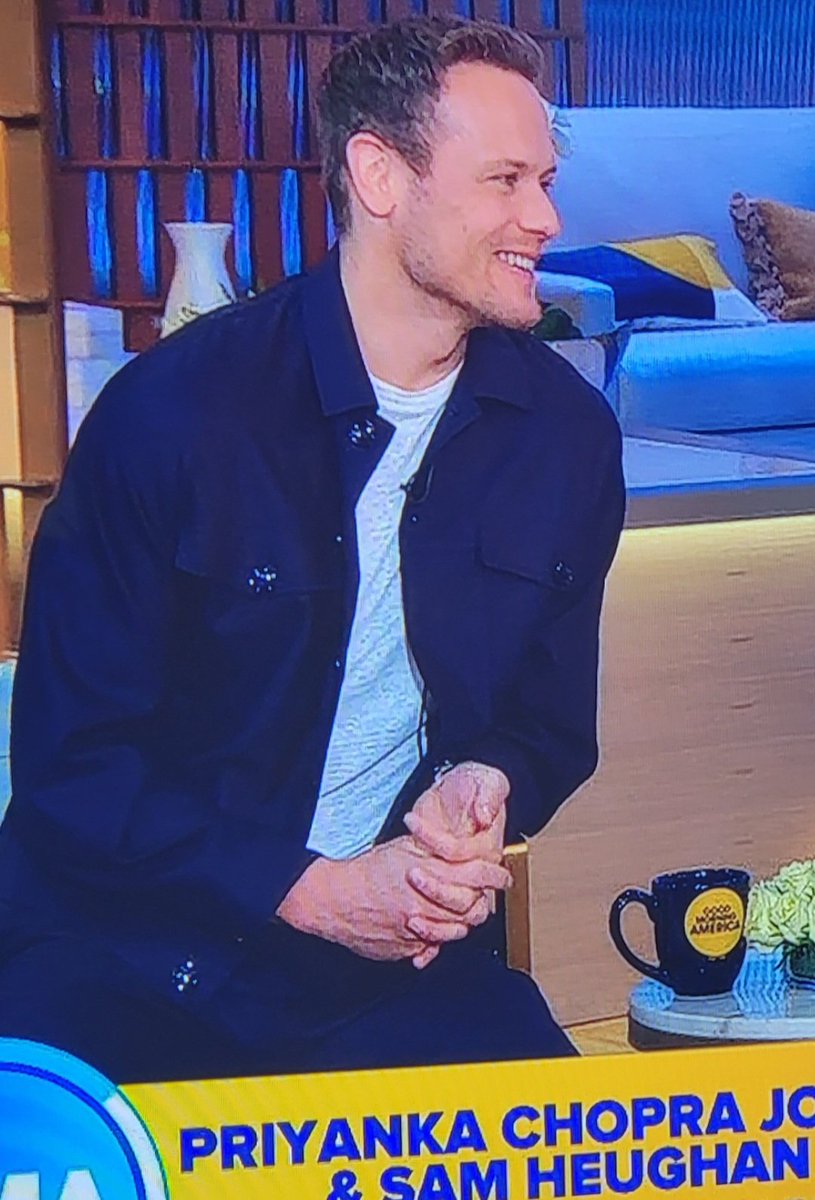 SchnepsTamara's tweet photo. ✨️#Samsmiles shining bright on #GMA this am
#SamHeughan💙♥️
#LoveAgainMovie https://t.co/dAd5q0Thdd