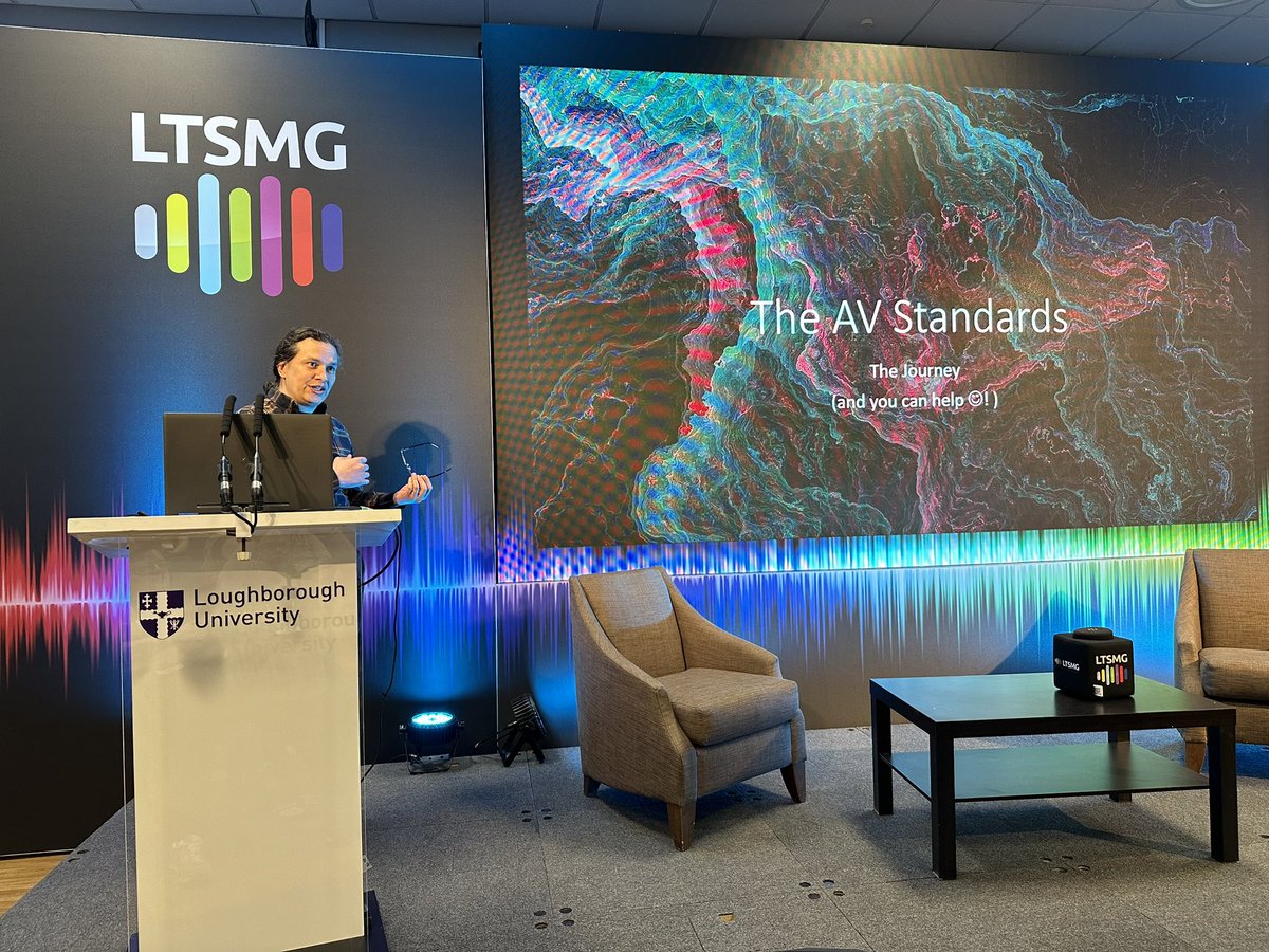 LTSMG_'s tweet photo. Next up Rodrigo Sanchez-Pizani from @KingsCollegeLon talking about developing AV Standards. #LTSMG23 https://t.co/uDwP9RDQ2b