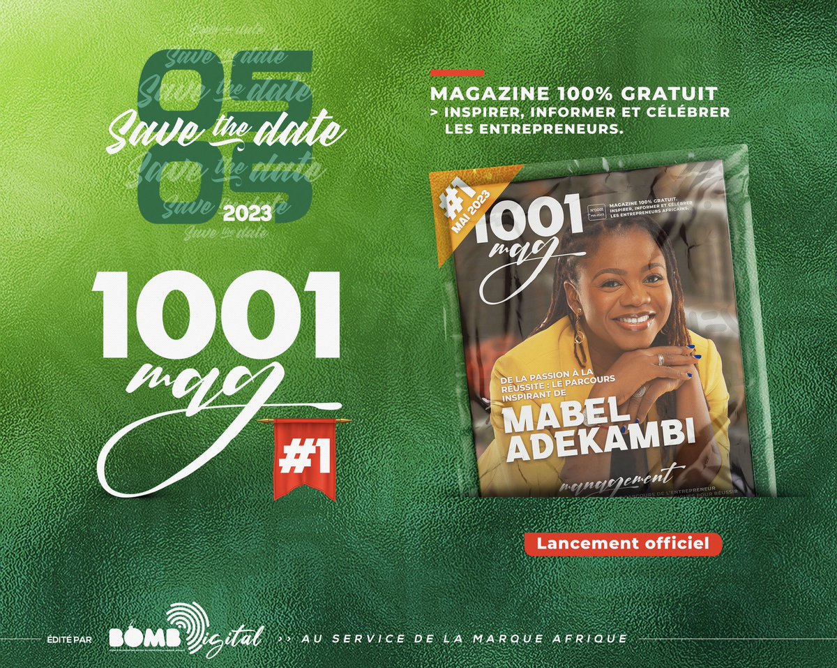 1001mag's tweet photo. 🤴🏽L'Afrique que nous voulons, c'est une Afrique où tous ses enfants s'épanouissent véritablement dans ce qu'ils font pour la développer.
Pour mettre en lumière les hommes et femmes qui font émerger notre continent à travers leurs activités, nous avons initié 1001 Mag https://t.co/yp3mJSmCzS
